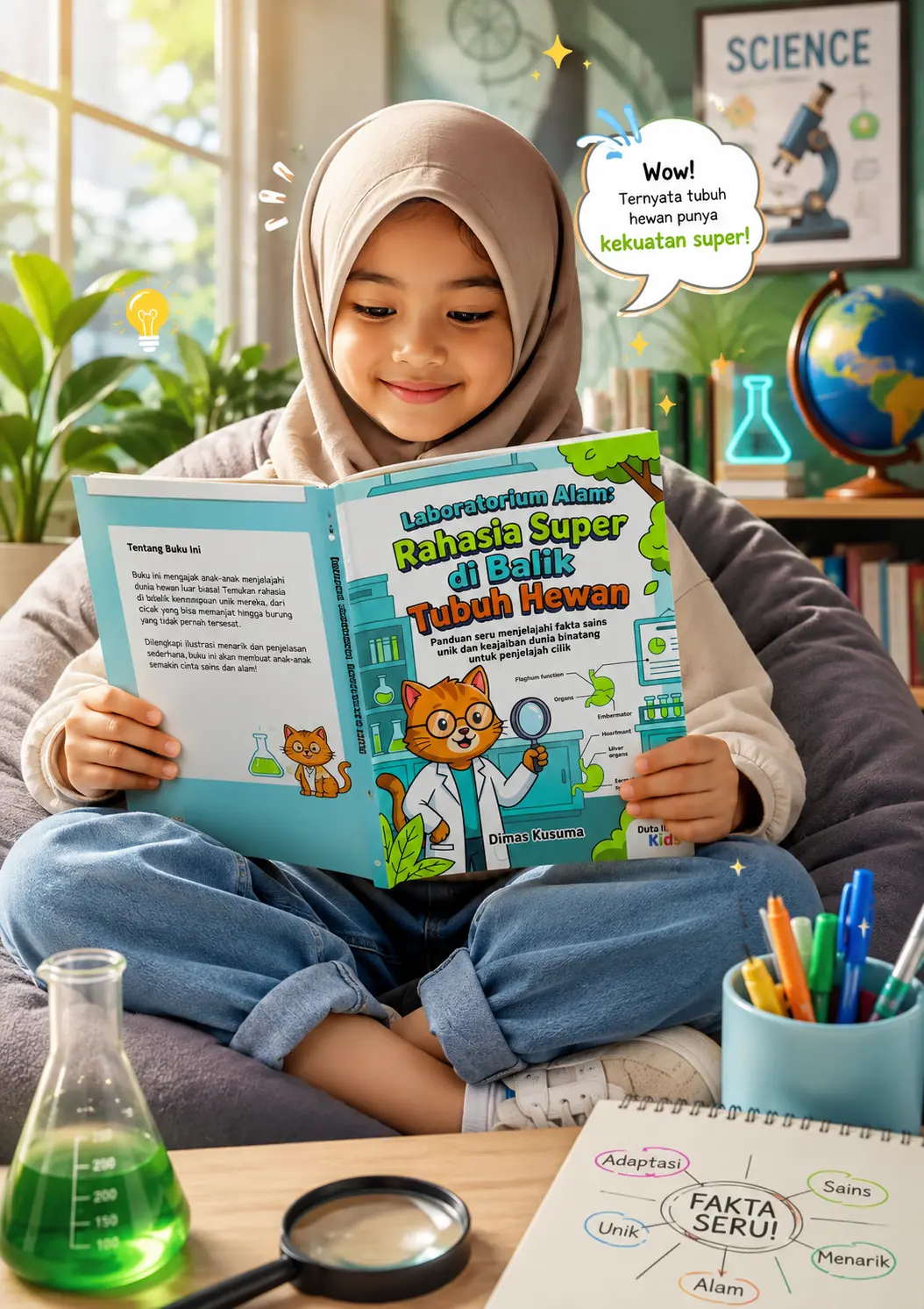 LABORATORIUM ALAM: RAHASIA SUPER DI BALIK TUBUH HEWAN - Panduan seru menjelajahi fakta sains unik dan keajaiban dunia binatang untuk penjelajah cilik preview 2