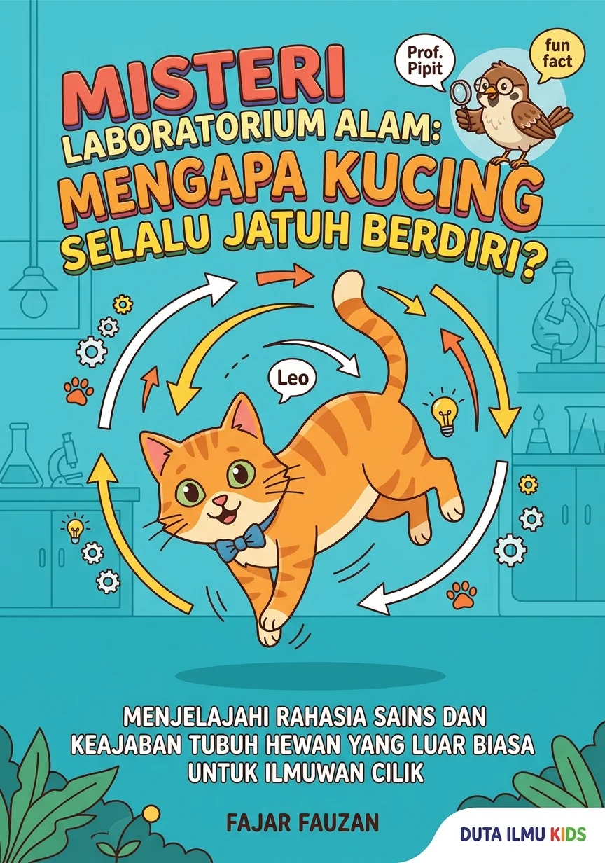 MISTERI LABORATORIUM ALAM: MENGAPA KUCING SELALU JATUH BERDIRI? - Menjelajahi Rahasia Sains dan Keajaiban Tubuh Hewan yang Luar Biasa untuk Ilmuwan Cilik