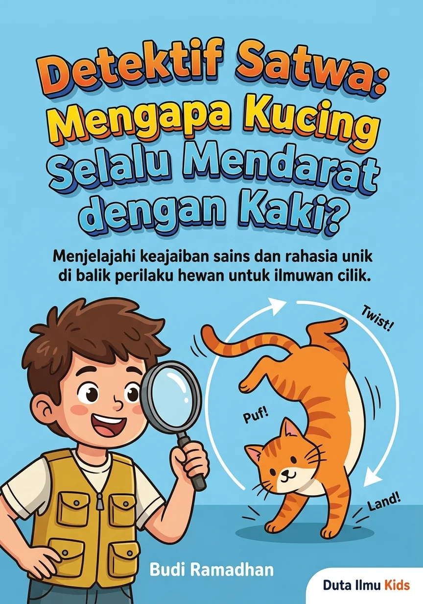 DETEKTIF SATWA: MENGAPA KUCING SELALU MENDARAT DENGAN KAKI? -  Menjelajahi keajaiban sains dan rahasia unik di balik perilaku hewan untuk ilmuwan cilik