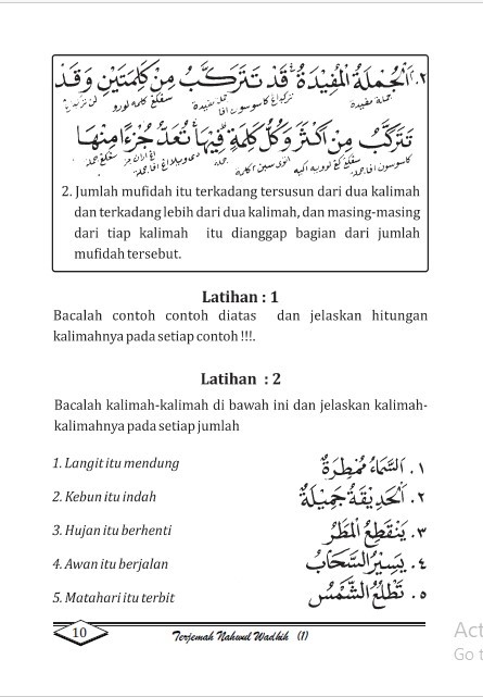 Terjemah NAHWU WADHIH Makna Jawa Pegon dan Terjemah Indonesia-Langkah Mudah Menguasai Dasar-Dasar Ilmu Nahwu preview 3