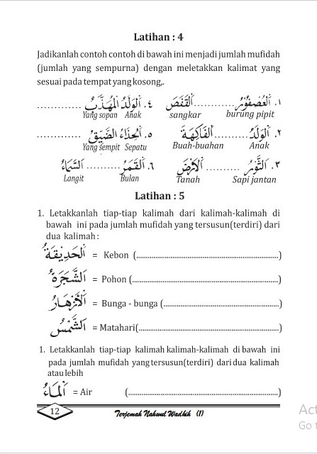 Terjemah NAHWU WADHIH Makna Jawa Pegon dan Terjemah Indonesia-Langkah Mudah Menguasai Dasar-Dasar Ilmu Nahwu preview 4