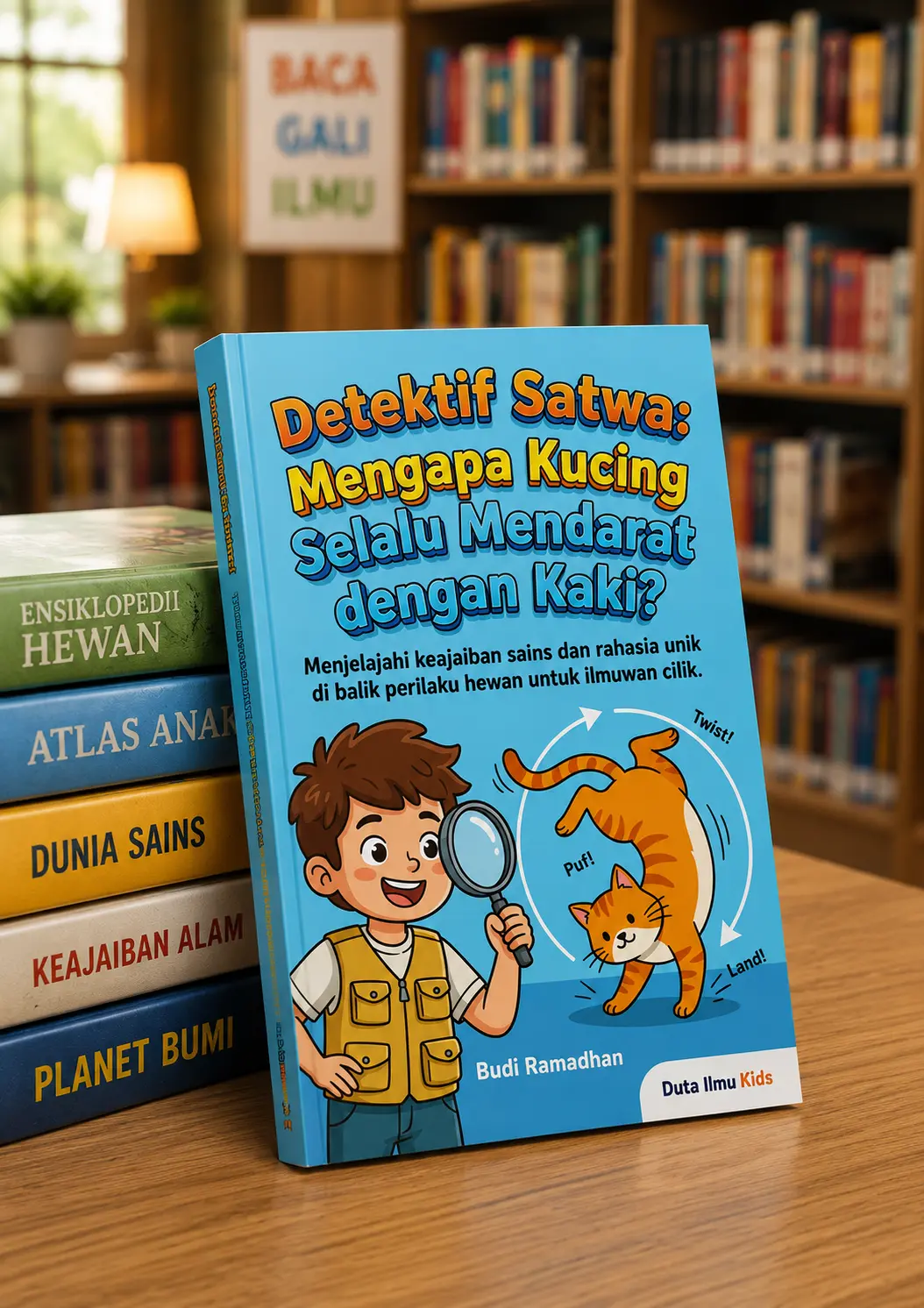 DETEKTIF SATWA: MENGAPA KUCING SELALU MENDARAT DENGAN KAKI? -  Menjelajahi keajaiban sains dan rahasia unik di balik perilaku hewan untuk ilmuwan cilik preview 3