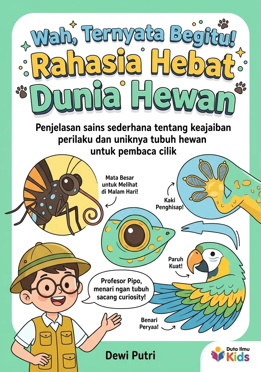 WAH, TERNYATA BEGITU! RAHASIA HEBAT DUNIA HEWAN - Penjelasan Sains Sederhana Tentang Keajaiban Perilaku dan Uniknya Tubuh Hewan Untuk Pembaca Cilik