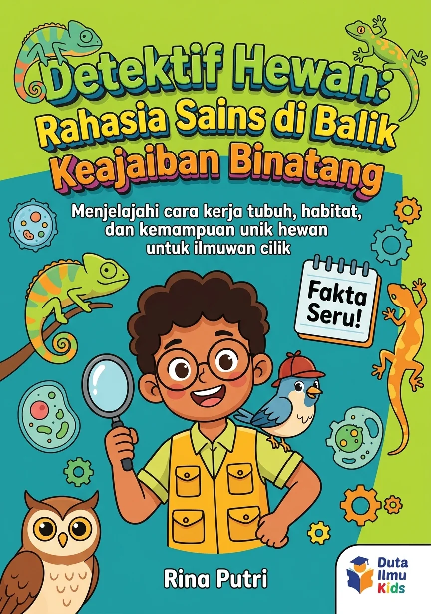 DETEKTIF HEWAN: RAHASIA SAINS DI BALIK KEAJAIBAN BINATANG - Menjelajahi Cara Kerja Tubuh, Habitat, dan Kemampuan Unik Hewan Untuk Ilmuan Cilik