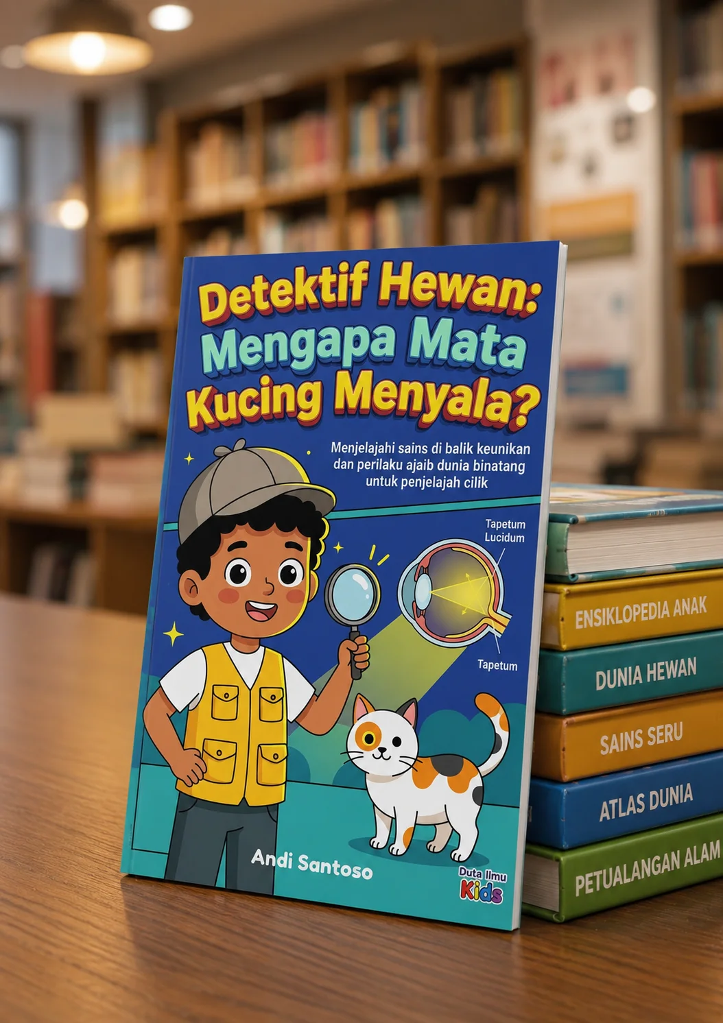 DETEKTIF HEWAN: MENGAPA MATA KUCING MENYALA? - Menjelajahi sains di balik keunikan dan perilaku ajaib dunia binatang untuk penjelajah cilik preview 3