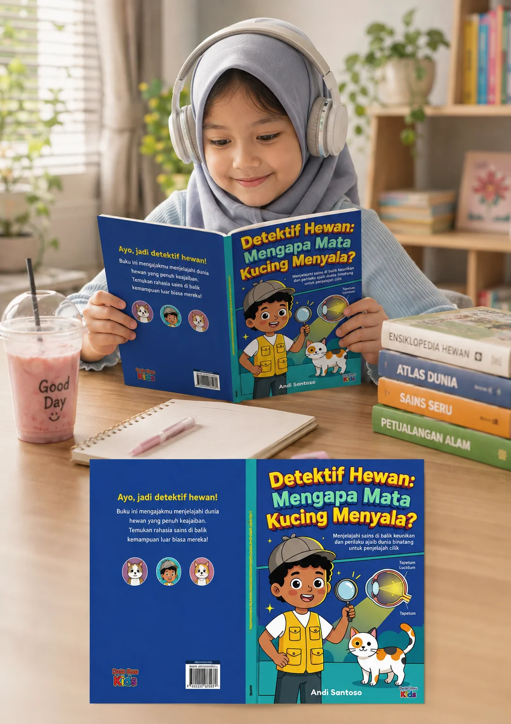 DETEKTIF HEWAN: MENGAPA MATA KUCING MENYALA? - Menjelajahi sains di balik keunikan dan perilaku ajaib dunia binatang untuk penjelajah cilik preview 4