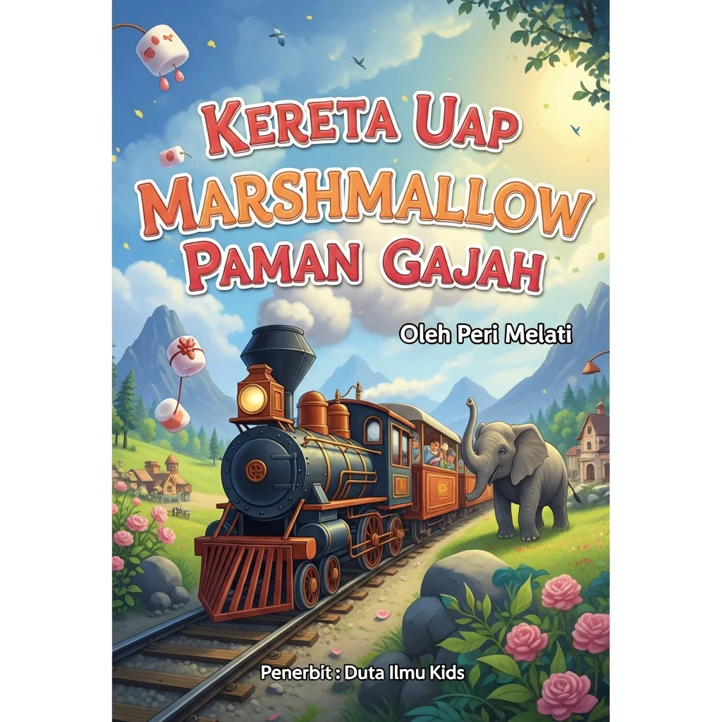 KERETA UAP MARSHMALLOW PAMAN GAJAH- Perjalanan Menuju Pulau Cokelat dan Hujan Donat Warna-Warni