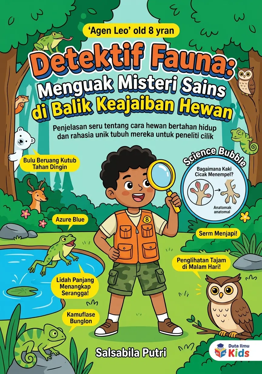 DETEKTIF FAUNA: MENGUAK MISTERI SAINS DI BALIK KEAJAIBAN HEWAN - Penjelasan seru tentang cara hewan bertahan hidup dan rahasia unik tubuh mereka untuk peneliti cilik