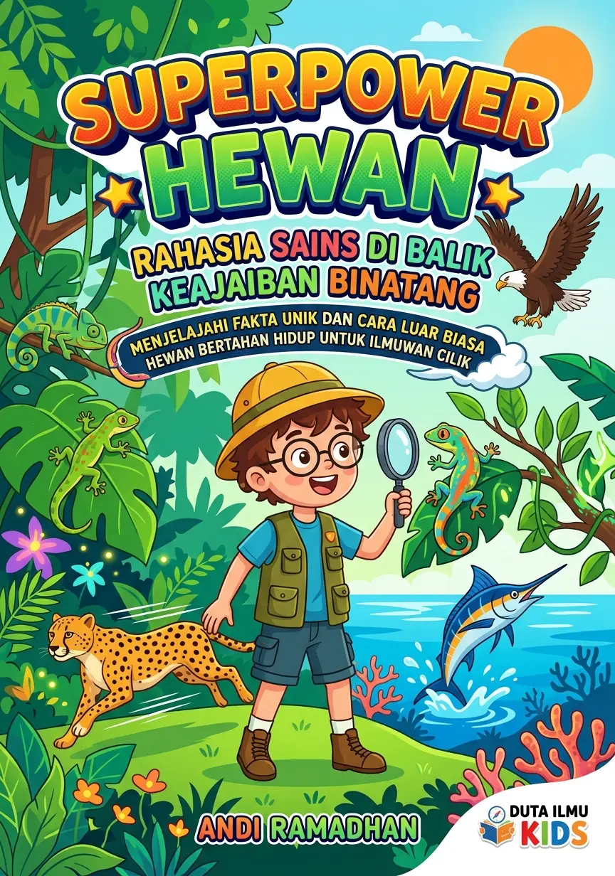 SUPERPOWER HEWAN: RAHASIA SAINS DI BALIK KEAJAIBAN BINATANG - Menjelajahi fakta unik dan cara luar biasa hewan bertahan hidup untuk ilmuwan cilik
