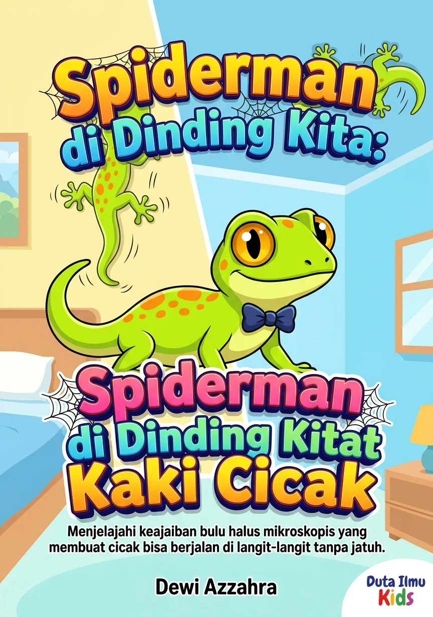 SPIDERMAN DI DINDING KITA: RAHASIA HEBAT KAKI CICAK - Menjelajahi keajaiban bulu halus mikroskopis yang membuat cicak bisa berjalan di langit-langit tanpa jatuh