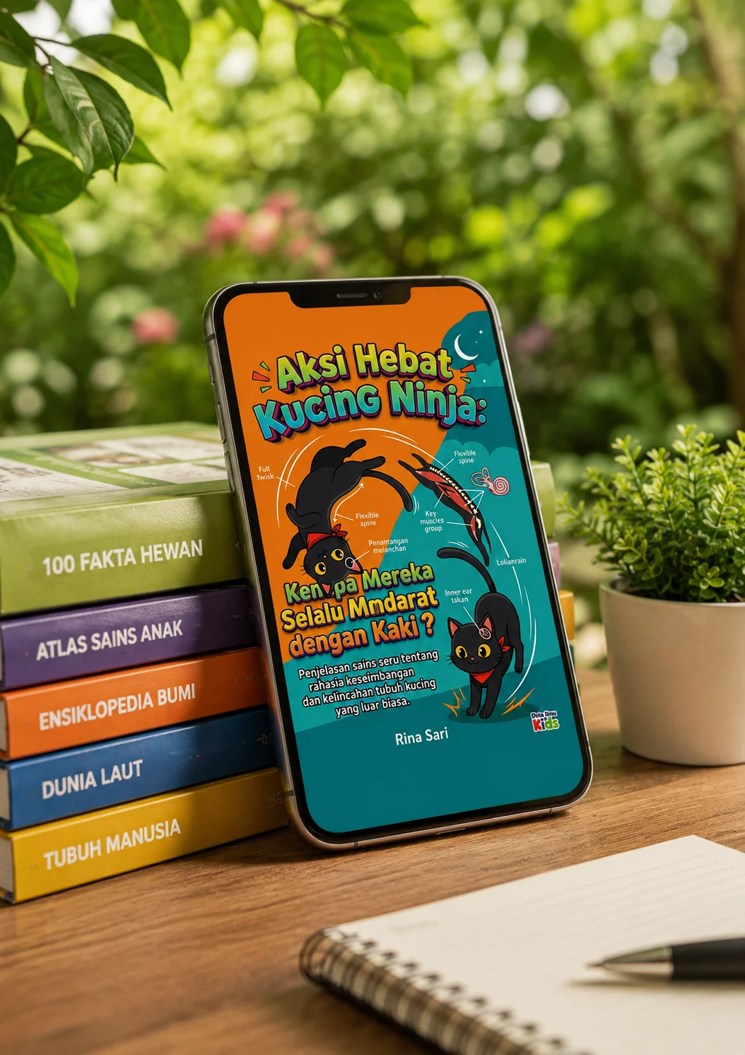 AKSI HEBAT KUCING NINJA: KENAPA MEREKA SELALU MENDARAT DENGAN KAKI? - Penjelasan sains seru tentang rahasia keseimbangan dan kelincahan tubuh kucing yang luar biasa preview 3
