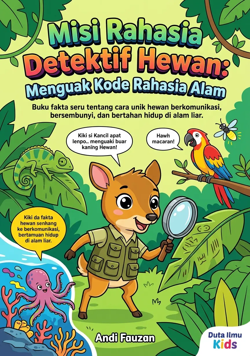 MISI RAHASIA DETEKTIF HEWAN: MENGUAK KODE RAHASIA ALAM - Buku fakta seru tentang cara unik hewan berkomunikasi, bersembunyi, dan bertahan hidup di alam liar