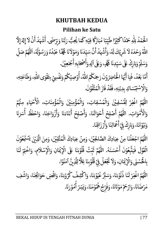 BEKAL HIDUP DI TENGAH FITNAH DUNIA: 15 Khutbah Jumat tentang Keteguhan Iman Menghadapi Zaman preview 4