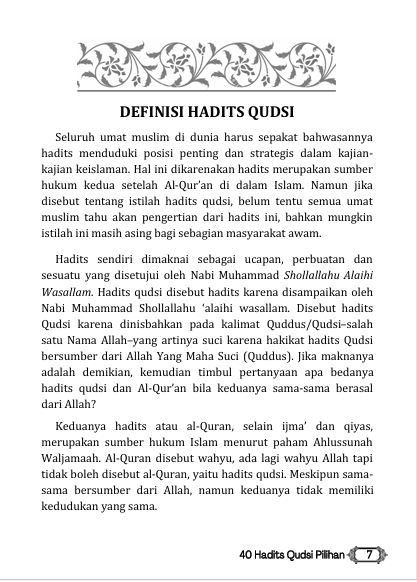 40 Hadits Qudsi - Firman Allah yang Tak Tercantum dalam Alquran preview 2