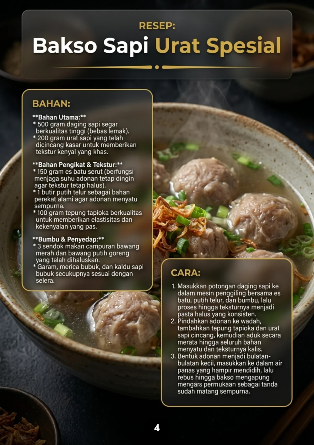 ANEKA RESEP BAKSO RUMAHAN - Kenyal Gurih Tanpa Bahan Berbahaya preview 4