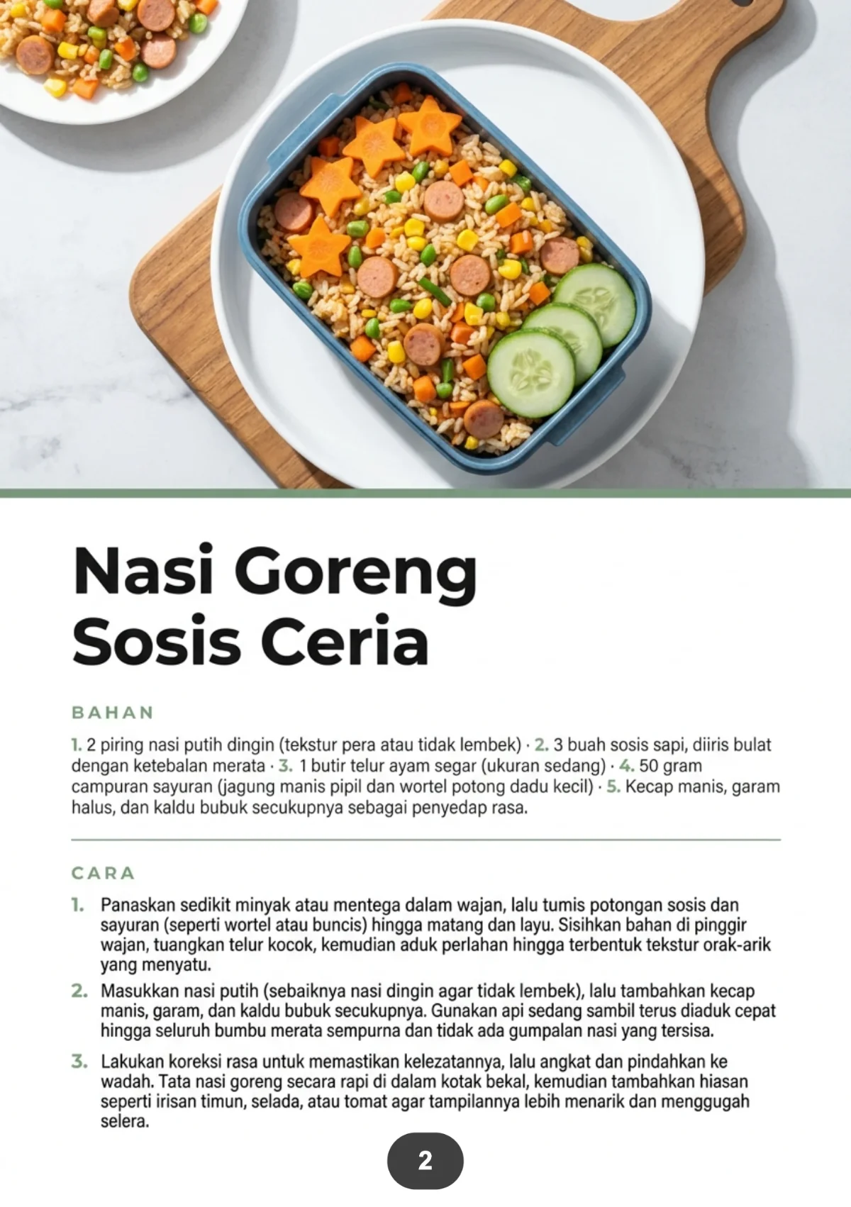 ANEKA RESEP BEKAL SEKOLAH - Menu Kreatif Disukai Anak Anak preview 4