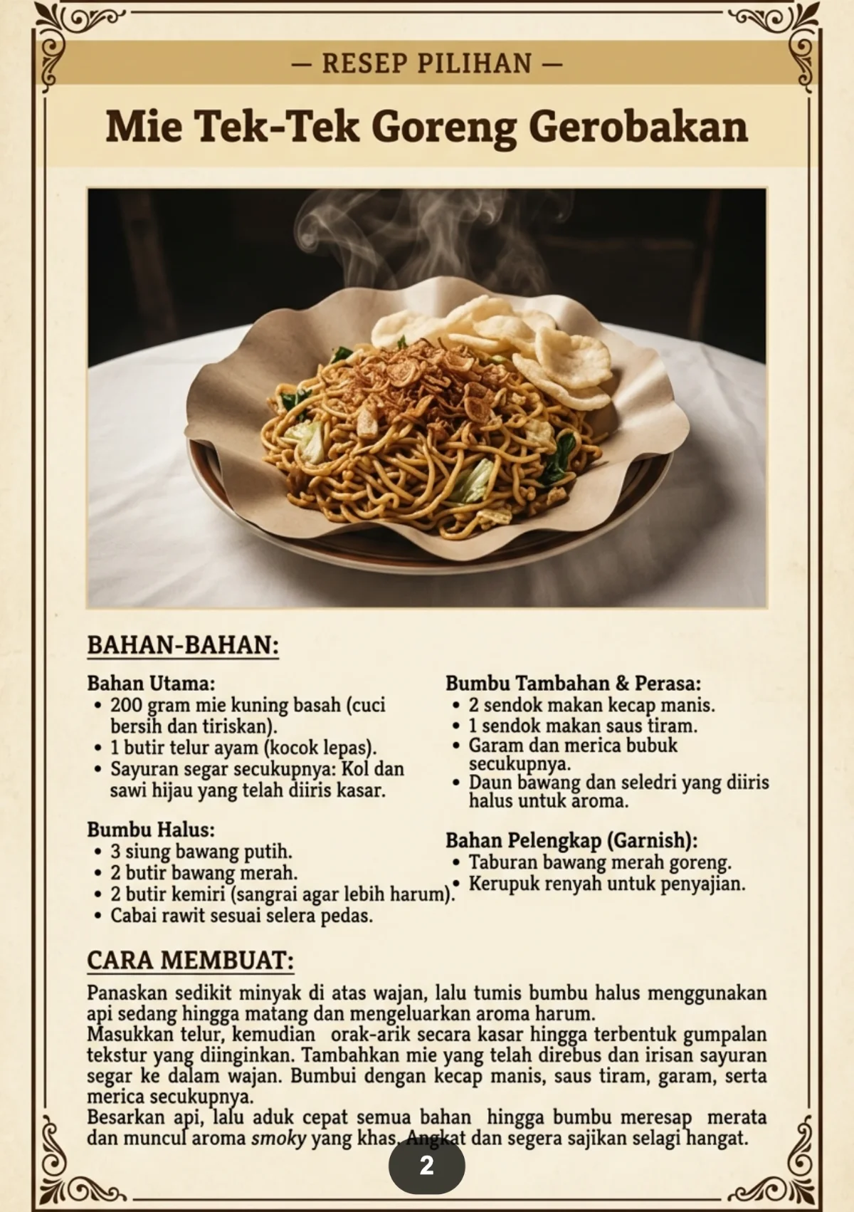 ANEKA RESEP KULINER MALAM - Menu Favorit Penikmat Santapan Malam preview 2