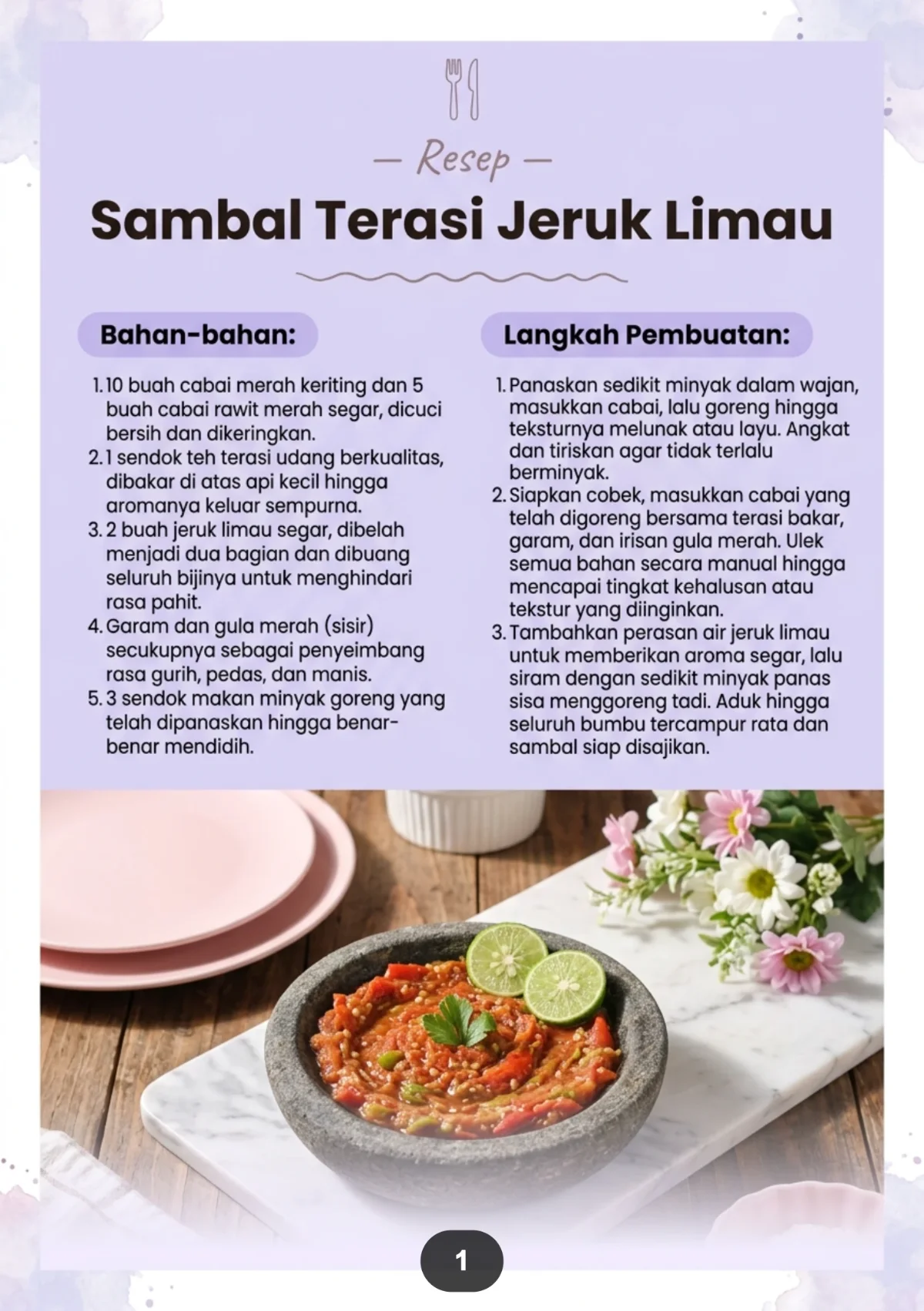 ANEKA RESEP SAMBAL NUSANTARA - Pedas Nikmat Bikin Makan Lahap preview 1