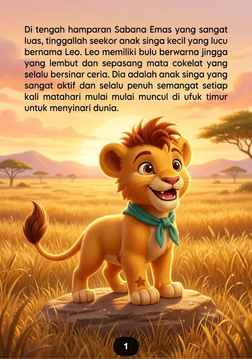 AUMAN PAGI SINGA KECIL Suara Keras Membangunkan Seluruh Sabana preview 3