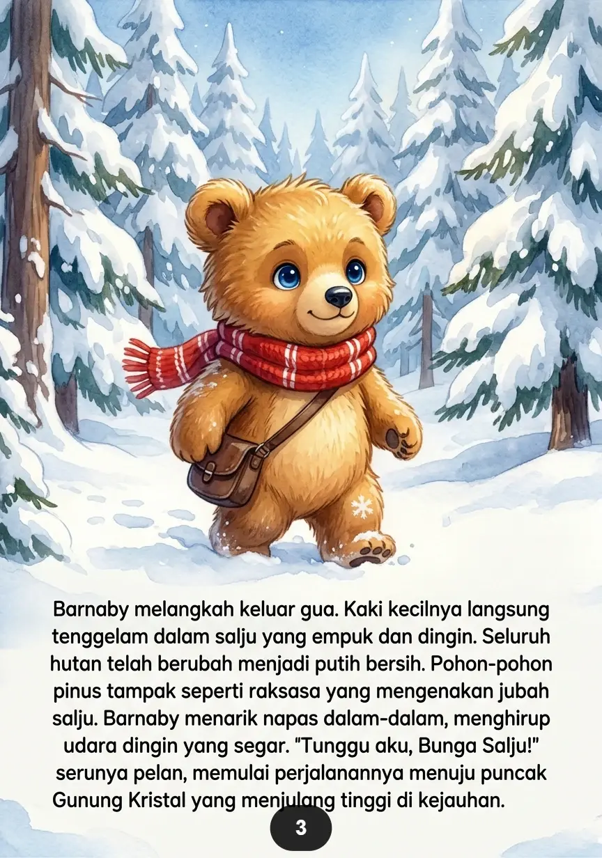 BERUANG DAN BUNGA SALJU Keajaiban Kecil di Musim Dingin preview 4
