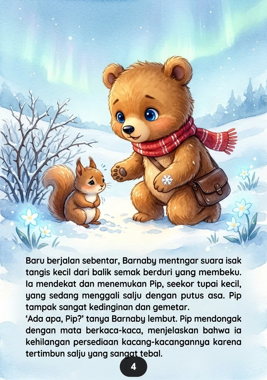 BERUANG DAN BUNGA SALJU Keajaiban Kecil di Musim Dingin preview 1
