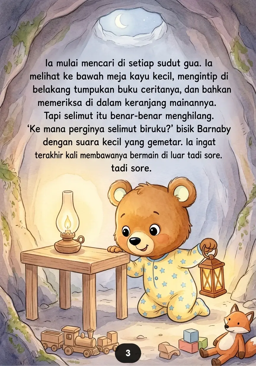 BERUANG MENCARI SELIMUT HILANG Perjalanan Hangat Menjelang Waktu Tidur preview 1