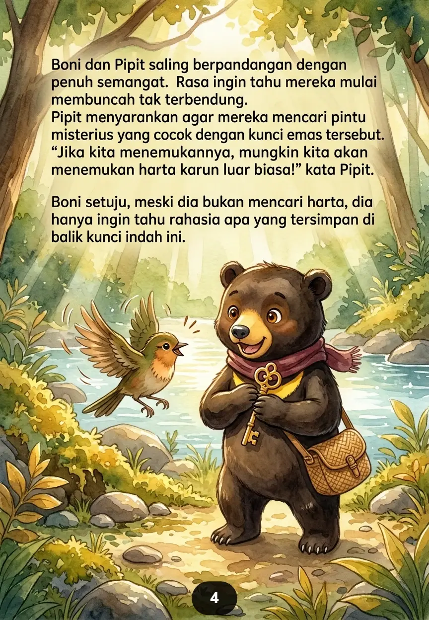 BERUANG MENEMUKAN KUNCI EMAS Rahasia Besar di Hutan Sunyi preview 2
