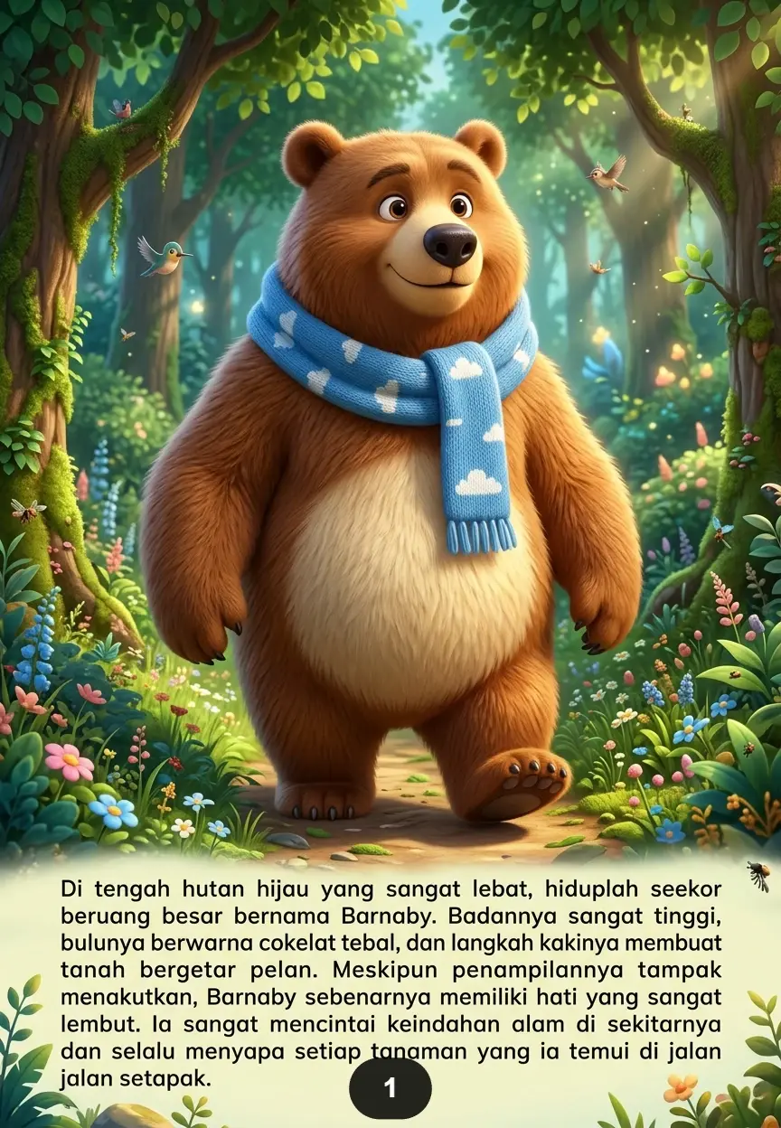 BERUANG MENOLONG LEBAH KECIL Kebaikan Membawa Persahabatan yang Indah preview 3