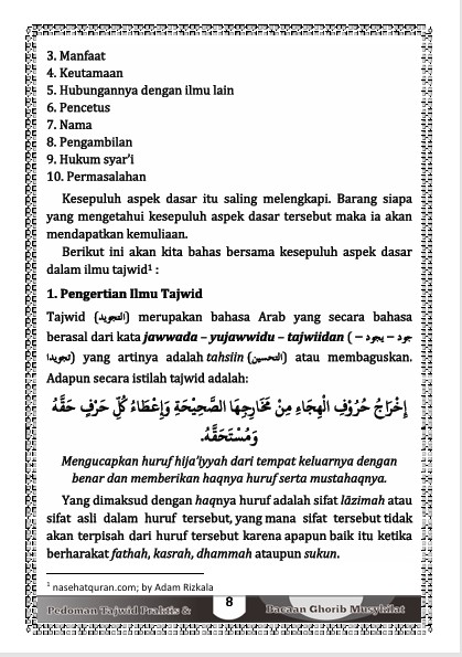 BUKU PEDOMAN TAJWID DAN GHORIB MUSYKILAT-Mengurai Lafadz yang Sulit Menjadi Mudah preview 4