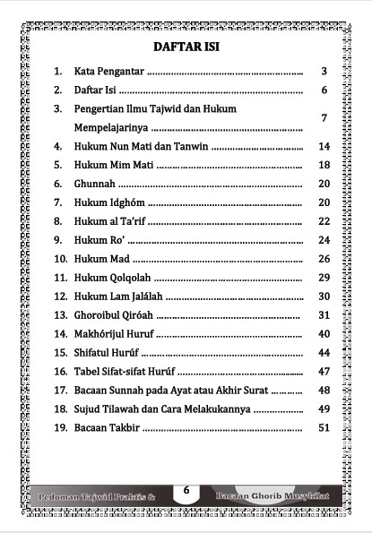BUKU PEDOMAN TAJWID DAN GHORIB MUSYKILAT-Mengurai Lafadz yang Sulit Menjadi Mudah preview 2