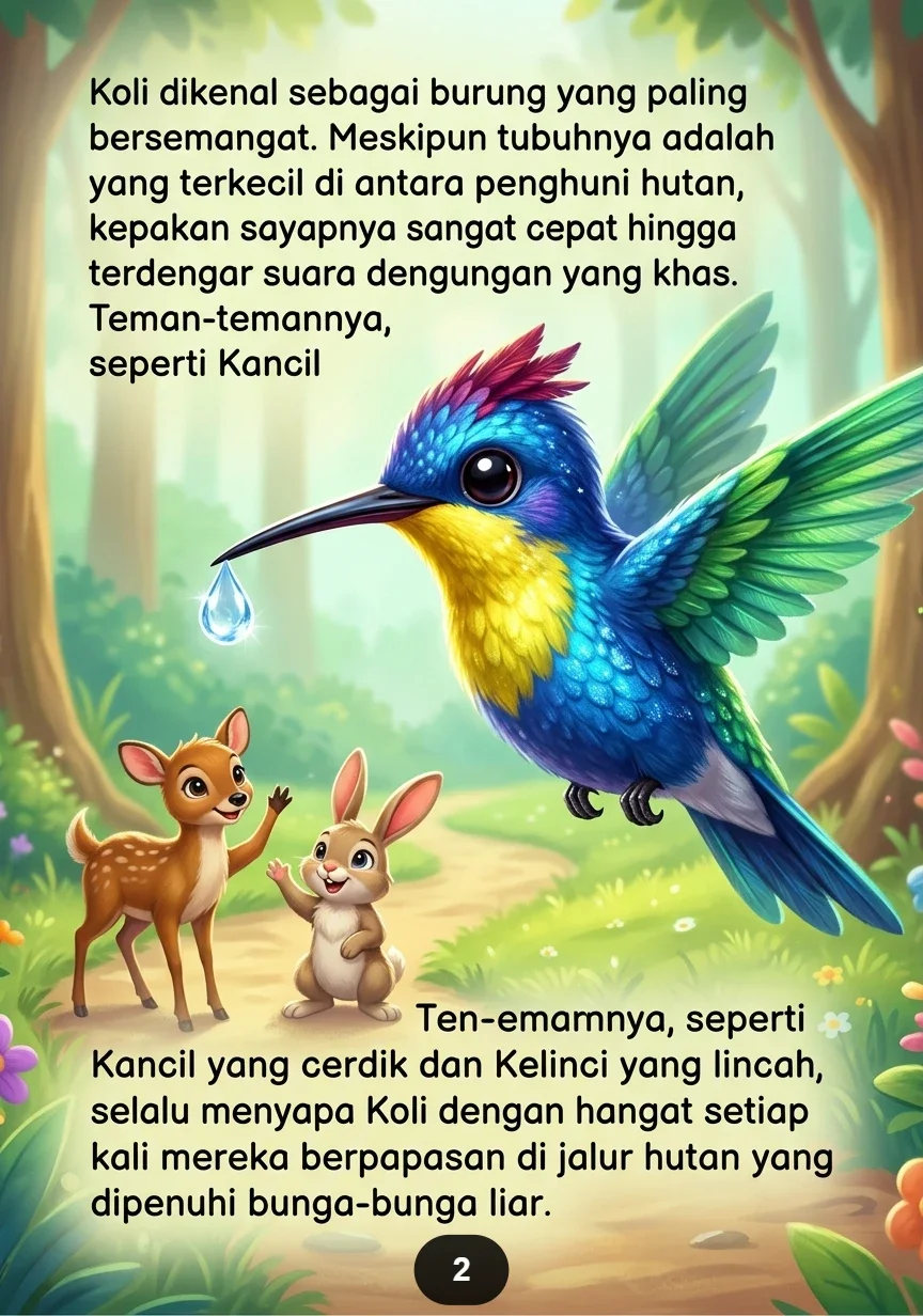 BURUNG KOLIBRI PEMBAWA HARAPAN Setetes Kebaikan yang Mengubah Dunia preview 1