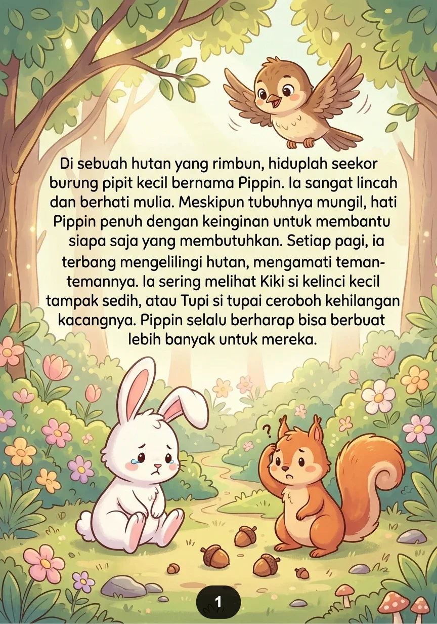 BURUNG PIPIT DAN TOPI AJAIB	Terbang Ceria Membawa Kebaikan preview 1