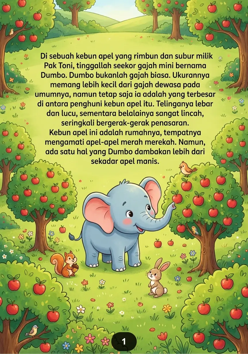 GAJAH MINI DI KEBUN APEL Kisah Persahabatan Yang Menggemaskan preview 1