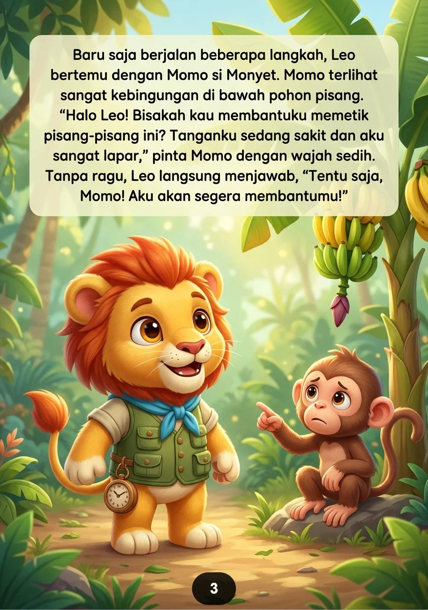 HARI SIBUK SINGA KECIL Semua Hewan Meminta Bantuan Bersamaan preview 4