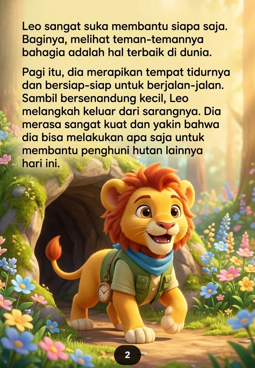 HARI SIBUK SINGA KECIL Semua Hewan Meminta Bantuan Bersamaan preview 3