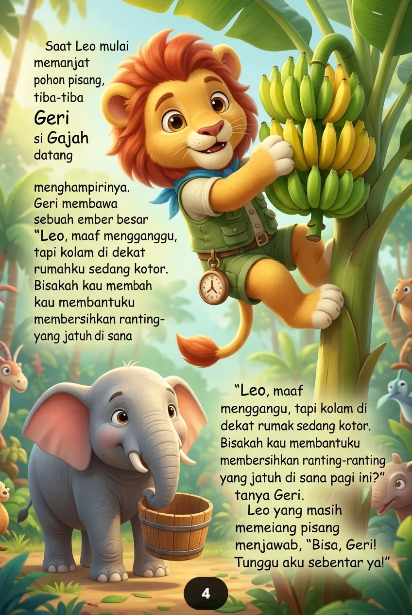 HARI SIBUK SINGA KECIL Semua Hewan Meminta Bantuan Bersamaan preview 1