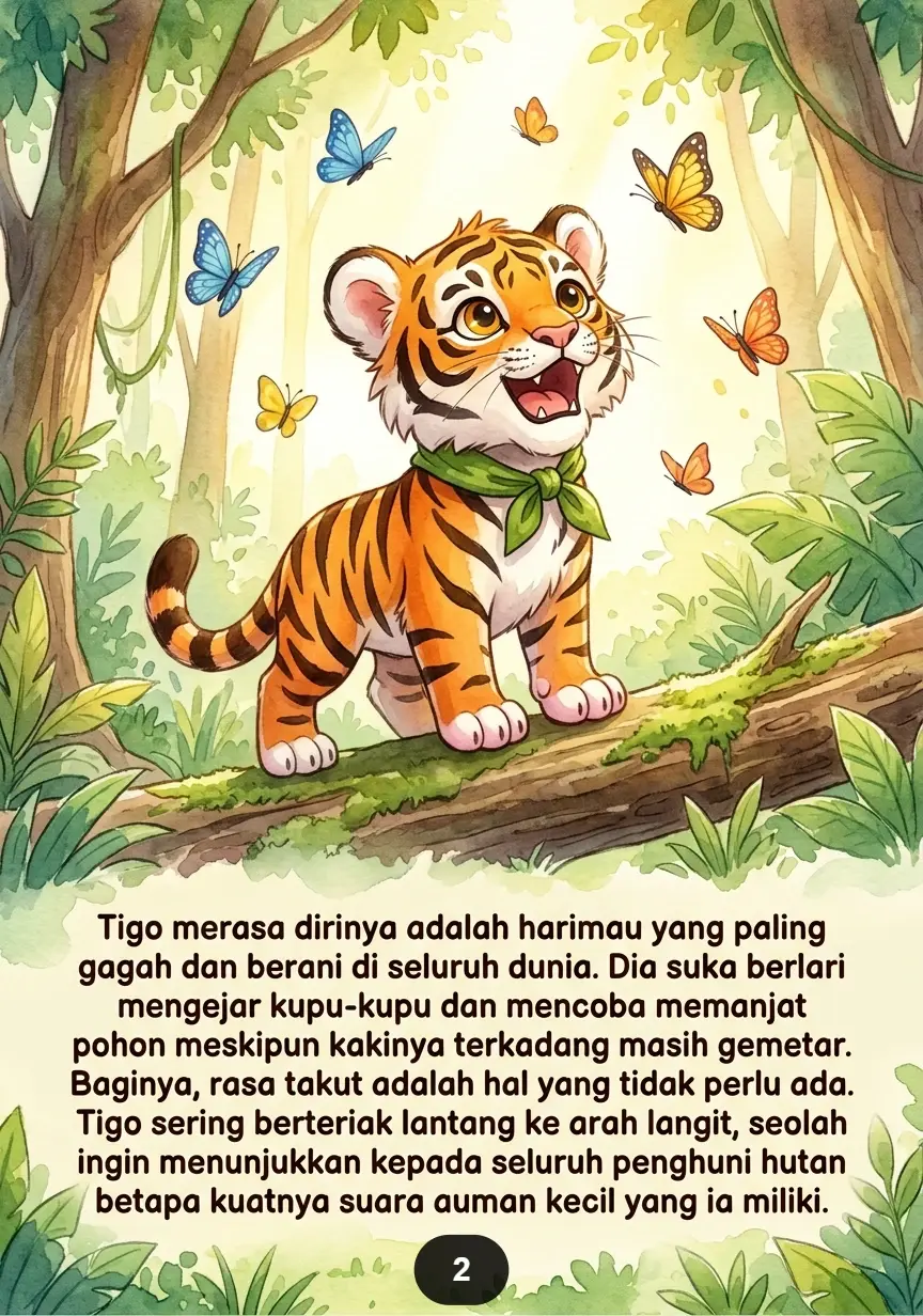 HARIMAU KECIL MENANTANG HUJAN Bermain Deras Sampai Tubuh Menggigil preview 3