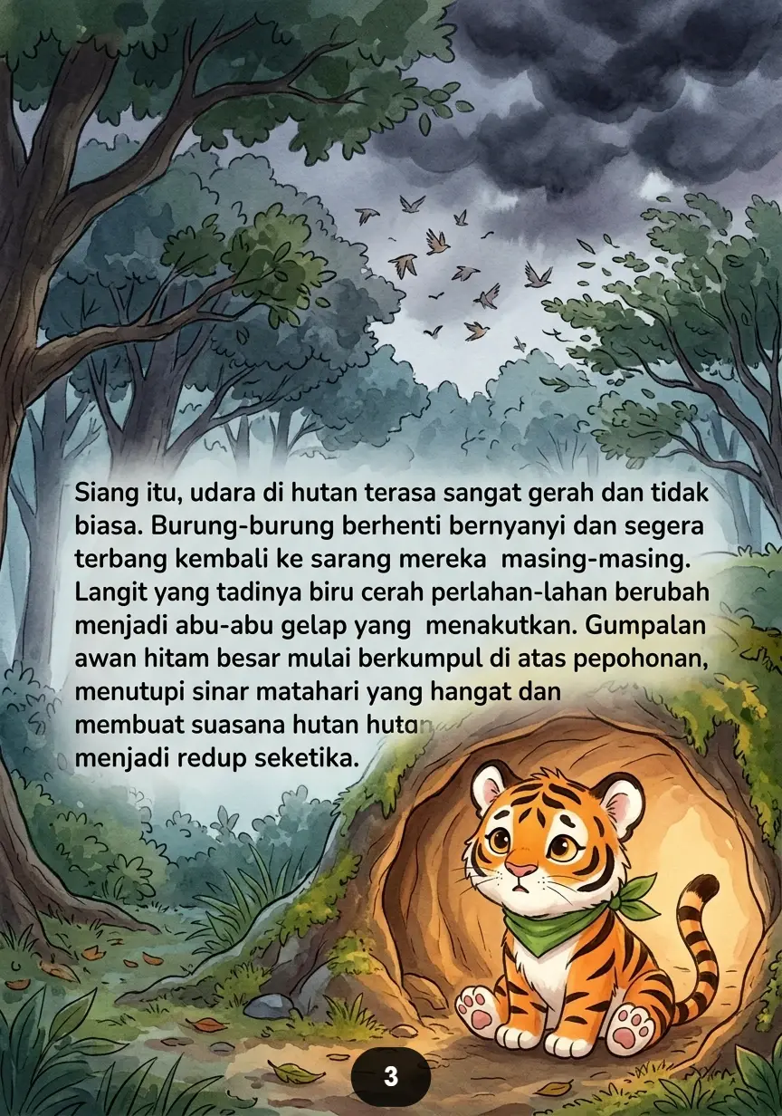 HARIMAU KECIL MENANTANG HUJAN Bermain Deras Sampai Tubuh Menggigil preview 4
