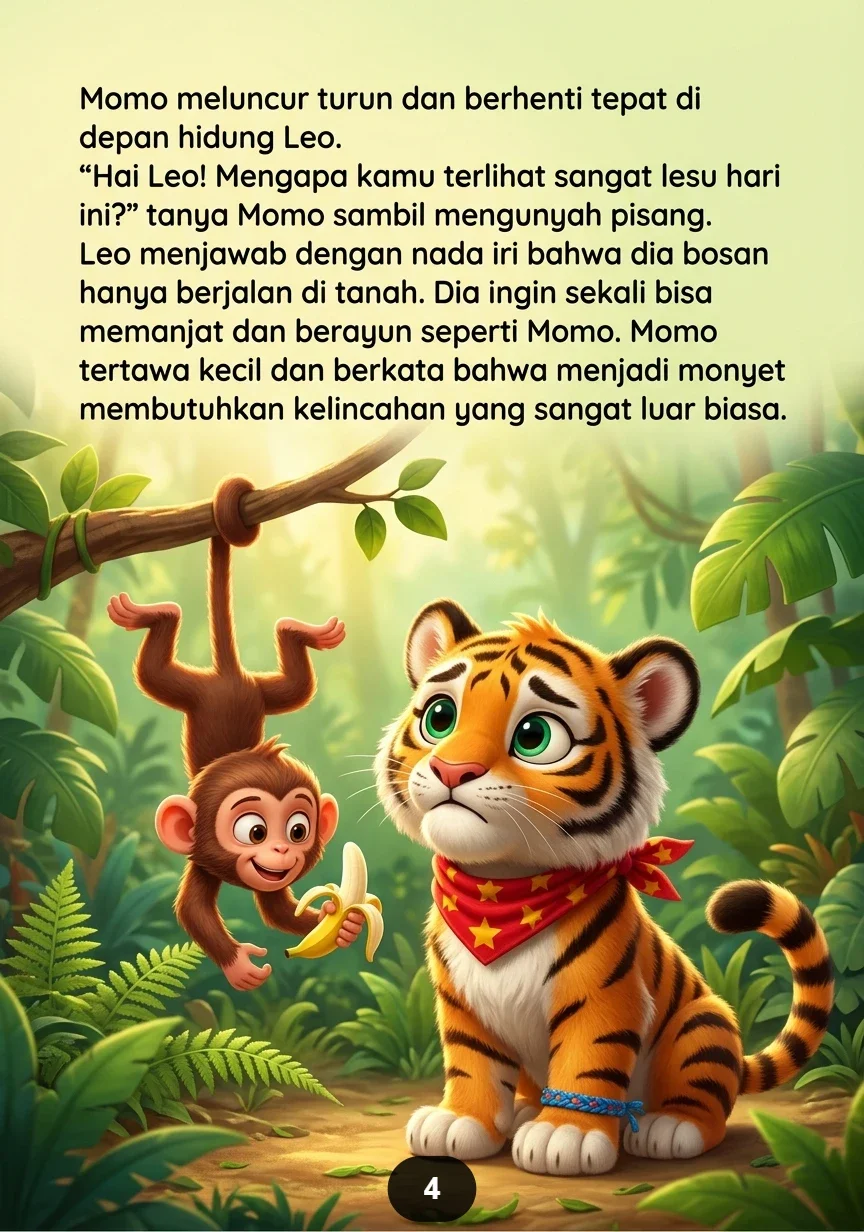 HARIMAU KECIL MENIRU MONYET Aksi Kocak Berakhir Jatuh Terjungkal preview 2
