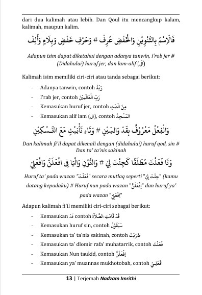 IMRITHI ITU MUDAH - Terjemah Nadhom Imrithi dan Keteranganya preview 3