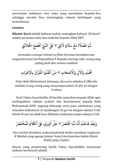 IMRITHI ITU MUDAH - Terjemah Nadhom Imrithi dan Keteranganya preview 2