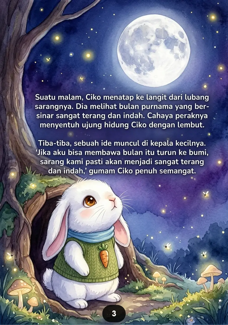 KELINCI MENUNGGU BULAN TURUN Harapan Kecil di Malam Sunyi preview 1