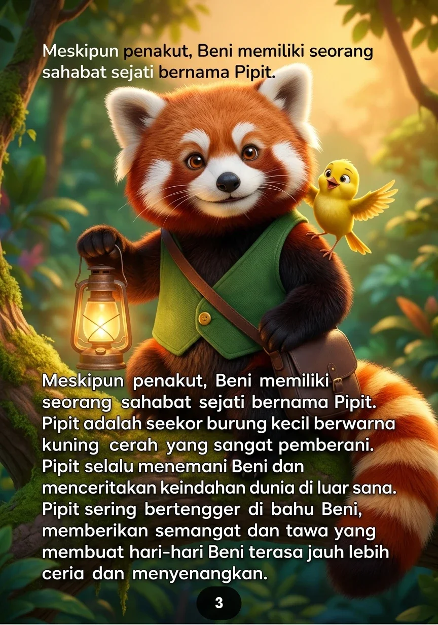 KISAH BENI MENCARI KEBERANIAN Petualangan Panda Merah yang Seru preview 3