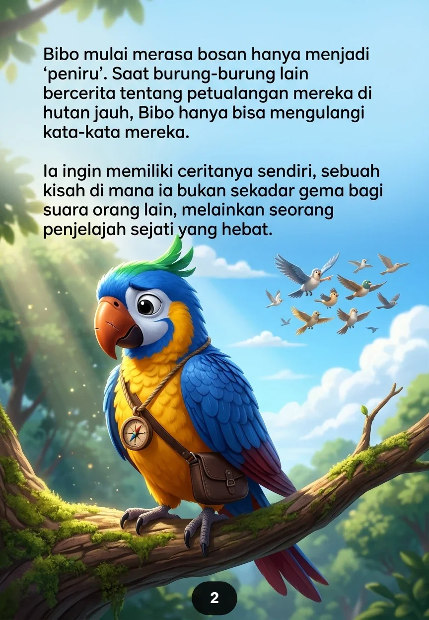 KISAH BIBO SI BURUNG BEO Terbang Tinggi Menggapai Mimpi preview 4