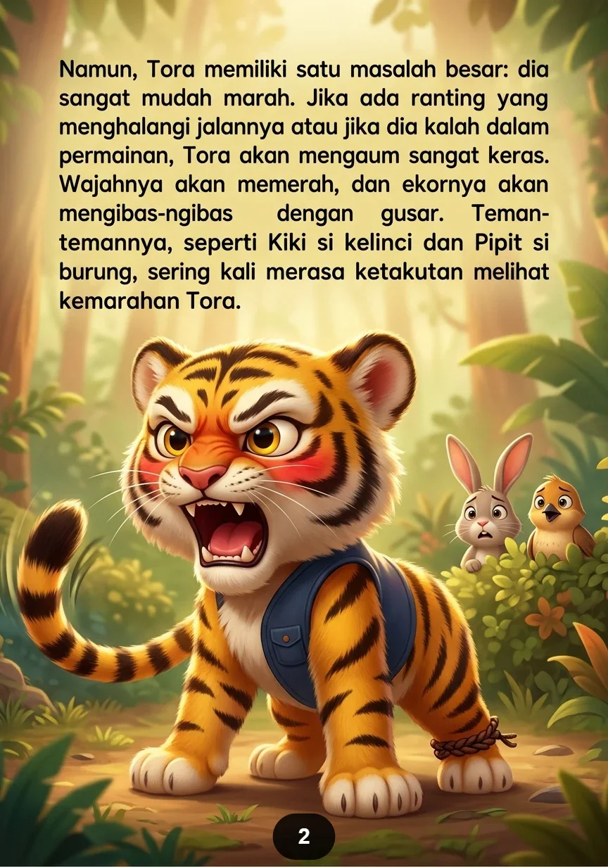 KISAH SI ANAK HARIMAU PEMBERANI Belajar Mengendalikan Emosi preview 3