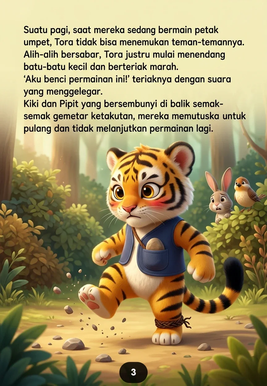 KISAH SI ANAK HARIMAU PEMBERANI Belajar Mengendalikan Emosi preview 4