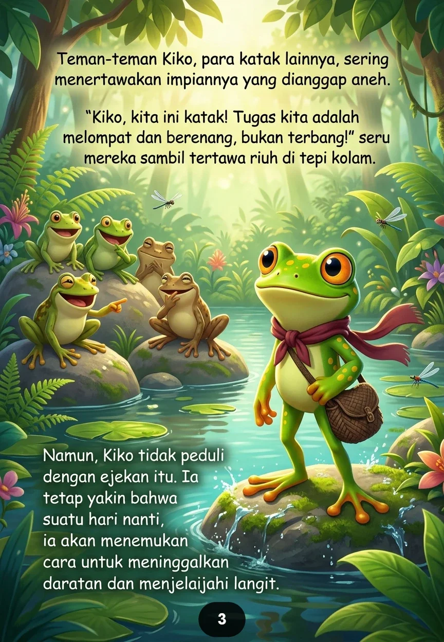 KISAH SI KATAK YANG INGIN TERBANG Percaya pada Kemampuan Diri preview 4