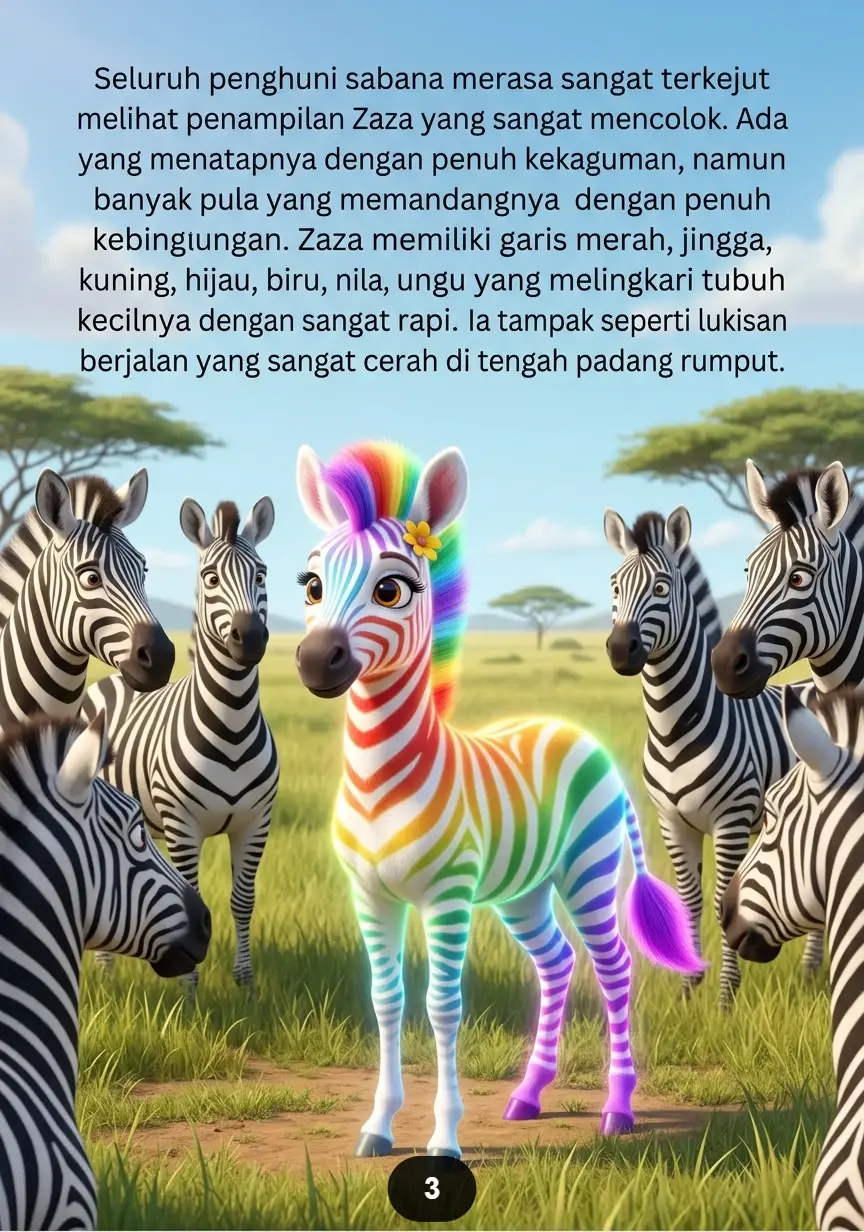 KISAH SI ZEBRA BERCORAK PELANGI Berani Menjadi Diri Sendiri preview 4