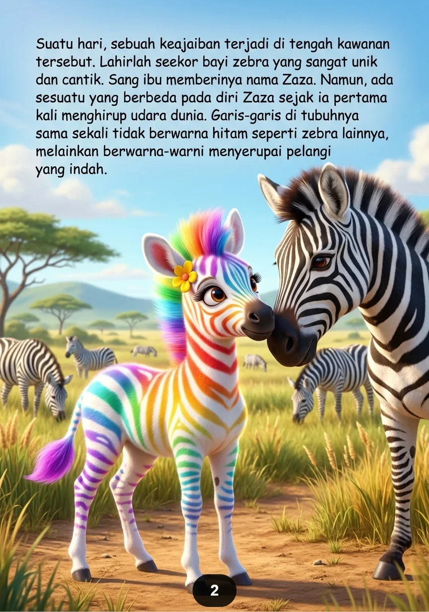 KISAH SI ZEBRA BERCORAK PELANGI Berani Menjadi Diri Sendiri preview 3