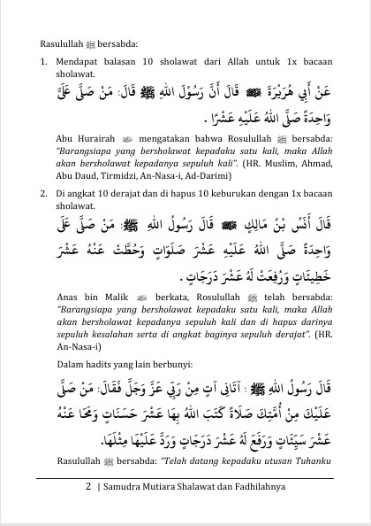 KITAB SHALAWAT TERLENGKAP ARAB LATIN-TERJEMAH-Samudra Mutiara Shalawat & Fadhilahnya preview 2